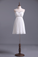 2024 Graduation Dress Beaded Sweetheart Neckline And Waistline Pleated Bodice Chiffon White Short/Mini