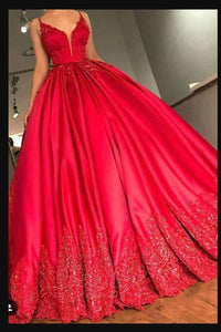 2024 Spaghetti Straps Prom Dresses Satin A Line With Applique And Beads