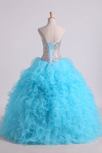 Load image into Gallery viewer, 2024 Beaded Bodice Sweetheart Balll Gown Quinceanera Dresses Floor Length