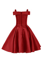 Load image into Gallery viewer, 2023 Straps Cocktail Dresses A Line Satin With Sash Short/Mini