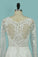 2024 Scoop Mermaid Wedding Dresses Long Sleeves Lace With Applique