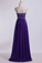2024 Sweetheart Empire Waist A-Line Prom Dress With Beads Floor-Length Chiffon