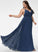 A-Line V-neck Floor-Length Prom Dresses Lauryn Chiffon