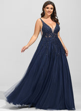 Load image into Gallery viewer, Aiyana Sequins A-Line V-neck Floor-Length Tulle Lace Beading With Prom Dresses