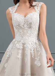 Tea-Length Sweetheart Wedding Dresses With Lace Sequins Ball-Gown/Princess Lauretta Dress Tulle Wedding