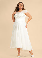 Load image into Gallery viewer, Wedding Kayden A-Line Scoop Chiffon Dress Lace Wedding Dresses Asymmetrical