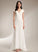 Wedding Chiffon Sheath/Column Train Lace Erica Wedding Dresses V-neck With Sweep Dress