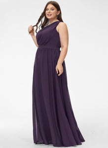 Silhouette Floor-Length Ruffle Embellishment One-Shoulder Neckline Fabric A-Line Length Lori Bridesmaid Dresses