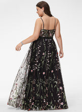Load image into Gallery viewer, With Lace V-neck Beading Prom Dresses A-Line Amelia Floor-Length