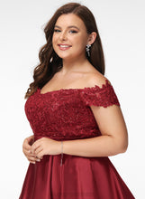 Load image into Gallery viewer, Sequins A-Line Knee-Length Dress Salma With Off-the-Shoulder Cocktail Cocktail Dresses Satin Lace