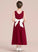 Ankle-Length Empire Junior Bridesmaid Dresses Scoop A-Line Bow(s) Sash Chiffon Neck Aurora With