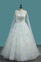 Load image into Gallery viewer, 2023 Ball Gown Scoop Neck Wedding Dresses Lace Up With Appliques And Beads