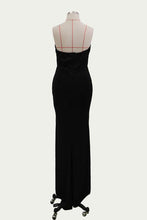 Load image into Gallery viewer, Sexy Black Mermaid V Neck Strapless Prom Dresses with Slit, Evening SRS15663