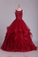 2024 Tulle Ball Gown With Beading Prom Dresses Scoop Open Back