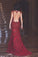 2024 Straps Prom Dresses Mermaid/Trumpet With Applique Tulle Sweep Train