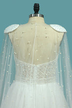 Load image into Gallery viewer, 2023 Sweetheart Wedding Dresses A Line Tulle With Beads Sweep Train