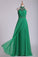 2024 High Neck Prom Dresses Beaded And Ruched Chiffon Sweep Train