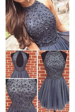 Load image into Gallery viewer, 2024 New Homecoming Dresses Scoop Short/Mini Tulle With Pearls
