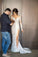 2023 Scoop Long Sleeves Lace With Slit Wedding Dresses Chapel Train Detachable