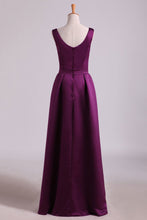 Load image into Gallery viewer, 2024 Bridesmaid Dresses A-Line Floor Length Satin
