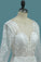 2023 Tulle Mermaid Wedding Dresses Scoop Long Sleeves With Applique