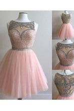 Load image into Gallery viewer, 2024 Shining Homecoming Dresses Bateau A-Line Tulle With Beadings