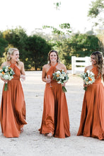 Load image into Gallery viewer, Simple Long Halter Bridesmaid Dresses, A-Line Backless Sexy Bridesmaid Dress SRS15392