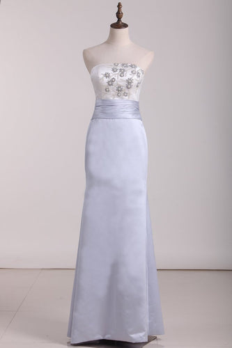 2024 Strapless Mermaid Satin With Beads And Jacket Mother Of The Bride Dresses
