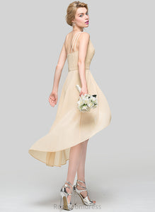 Silhouette Length Ruffle CascadingRuffles Fabric Embellishment A-Line One-Shoulder Neckline Bow(s) Asymmetrical Anabel Bridesmaid Dresses