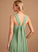 Fabric Neckline Silhouette Length Floor-Length Ruffle Embellishment A-Line V-neck Carlee Natural Waist Scoop Bridesmaid Dresses