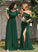 Floor-Length Neckline Ruffle Length A-Line Silhouette ScoopNeck Fabric Embellishment Erika Spandex Natural Waist Bridesmaid Dresses