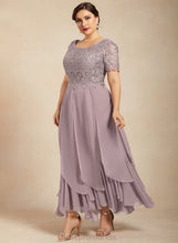 Load image into Gallery viewer, Chiffon Scoop Lace With Mother Ankle-Length Bride the of Ruffles Iliana Cascading Dress A-Line Neck Mother of the Bride Dresses