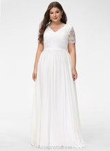 Load image into Gallery viewer, V-neck Mckayla Dress Wedding Dresses Chiffon Wedding A-Line Lace Floor-Length
