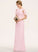 A-Line Embellishment Fabric Silhouette ScoopNeck Length Floor-Length Neckline CascadingRuffles Christina Natural Waist A-Line/Princess Bridesmaid Dresses