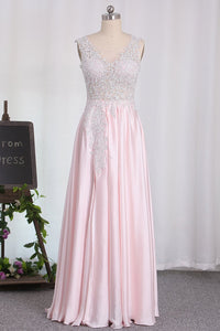 2024 New Arrival A Line Scoop Chiffon Bridesmaid Dresses With Applique And Slit