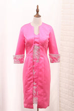 Load image into Gallery viewer, 2023 Satin V Neck With Applique And Jacket Mother Of The Bride Dresses