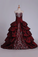 2024 Ball Gown Sweetheart Quinceanera Dresses Taffeta With Embroidery Burgundy/Maroon