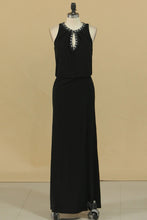Load image into Gallery viewer, 2024 Chiffon Prom Dresses Scoop Column With Beading