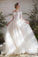 Romantic 3/4 Sleeves Illusion Neckline Appliques Wedding SRSPEG4NEPJ
