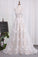 2023 Spaghetti Straps A Line Lace Wedding Dresses With Sash And Handmade Flower