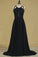 2024 Bridesmaid Dresses Scoop A Line Chiffon With Slit Open Back