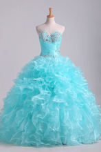 Load image into Gallery viewer, 2024 Quinceanera Dresses Fabulous Sweetheart Ruffled Bodice Floor Length