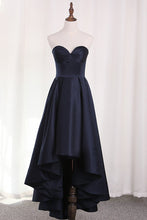 Load image into Gallery viewer, 2024 Sweetheart A Line Evening Dresses Satin With Ruffles Asymmetrical
