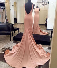 Load image into Gallery viewer, Sexy Prom Dresses Mermaid Evening Dress Long Evening Dress Backless Prom DressesF1160
