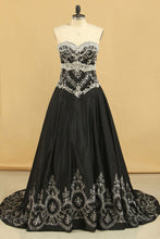 Load image into Gallery viewer, 2024 Quinceanera Dresses Ball Gown Sweetheart Satin With Beading And Embroidery