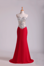 Load image into Gallery viewer, 2024 Sweetheart Prom Dresses A Line Chiffon With Beading