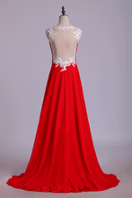 Load image into Gallery viewer, 2023 Prom Dresses Straps A Line Floor Length With Applique