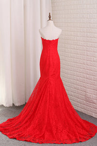 2024 New Arrival Lace Evening Dresses Mermaid Sweep Train
