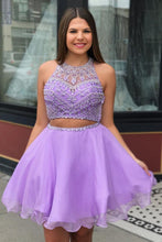 Load image into Gallery viewer, Two Piece Scoop Beading Homecoming Dress Short/Mini