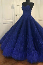 Load image into Gallery viewer, Princess Ball Gown Royal Blue Sweetheart Beads Sweet 16 Quinceanera Dresses SRS15588